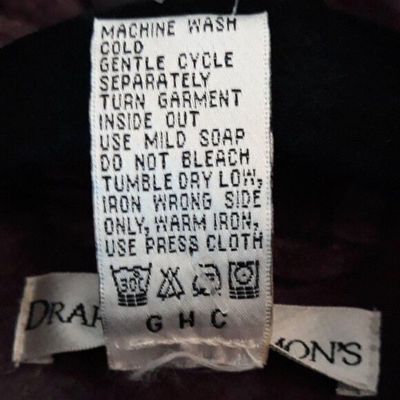 Vtg 90's Leather Shirt Jacket Shacket Suede Long Sleeve Button Up Purple Sz S - Picture 9 of 9